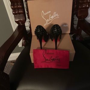 Christian Louboutin Bianca 140 Spikes Heels 37
